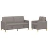 vidaXL Sofa Set mit Stauraum 2 pcs Taupe Polyester
