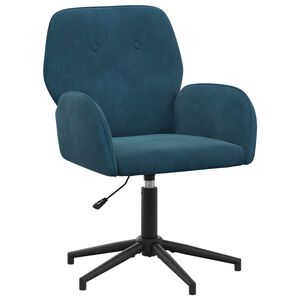 vidaXL Drehstuhl 54 x 55 x 90 cm Blau Samt