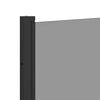 Bad-Duschschirm Schwarz 130 x 138 cm Geh&auml;rtetes Glas