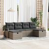 vidaXL Sofa Set mit Kissen 5 pcs Poly-Rattan