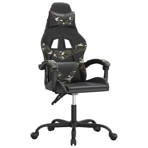 vidaXL Gaming-Stuhl Schwarz und Tarnfarben Kunstleder