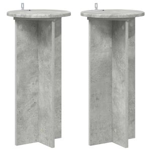 vidaXL Pflanzenst&auml;nder 2 Stk. Betongrau 29,5 x 29,5 x 60 cm