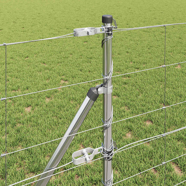 vidaXL Zaunpfosten Galvanisiert 50 x 0,8 m Stahl