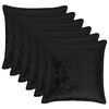 vidaXL Kissenbezug 6 stk. HOUTEN Schwarz 40 x 40 cm Flanell