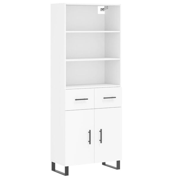 vidaXL Highboard Wei&szlig; 69,5x34x180 cm Holzwerkstoff