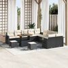 vidaXL Gartensofa-set mit Kissen 13 pcs Schwarz Poly-Rattan