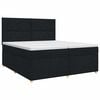 vidaXL Boxspringbett mit Matratze Schwarz 200 x 200 cm Stoff