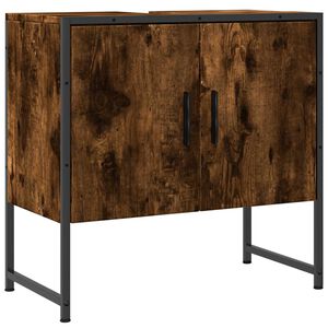 vidaXL Waschbeckenunterschrank R&auml;uchereiche 60x33x60 cm Holzwerkstoff