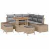 vidaXL Gartensofa-set 8 stk. Beige Poly-Rattan