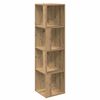 vidaXL Eckregal Artisan-Eiche 33x33x132 cm Holzwerkstoff