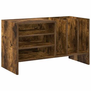 vidaXL Schallplattenschrank Ger&auml;ucherte Eiche 78,5 x 35 x 45 cm