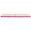 vidaXL Aufblasbare Gymnastikmatte mit Pumpe 800x100x20 cm PVC Rosa
