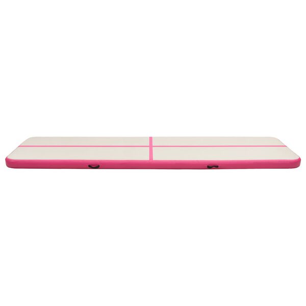 vidaXL Aufblasbare Gymnastikmatte mit Pumpe 800x100x20 cm PVC Rosa