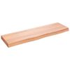 vidaXL Waschtischplatte Hellbraun 100x30x(2-6) cm Massivholz Behandelt