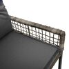 vidaXL Bank Outdoor Grau 118 x 55 x 82 cm PE-Rattan und Stoff