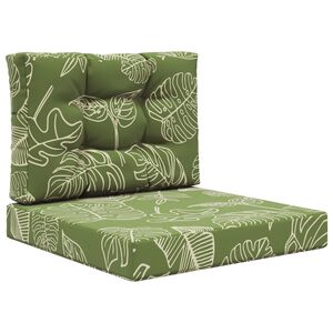 vidaXL Sofakissen f&uuml;r drau&szlig;en Polyester Blattdesign 60 x 60 cm