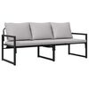 vidaXL gartenm&ouml;bel mit Kissen Hellgrau 180 x 72,5 x 71 cm Polyester