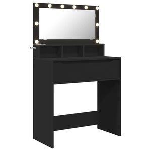 vidaXL Schlafzimmer-Frisiertische Schwarz 80 x 39,6 x 135 cm