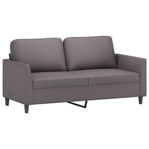 vidaXL 2-Sitzer-Sofa Grau 140 cm Kunstleder