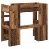 vidaXL Etagenbettgestell mit Schreibtisch Altholz 90 x 190 cm