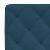 vidaXL Bett mit Matratze Blau 90x190 cm Samt