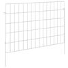 vidaXL Gartenzaun mit Pf&auml;hlen 24 pcs 75 x 50 cm Mesh Verzinkter Stahl