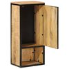 vidaXL Badschrank 40x27x90 cm Massivholz Mango und Eisen