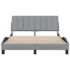 vidaXL Bettgestell ohne Matratze "Hanko" Hellgrau 120x200 cm Stoff