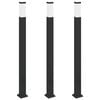 vidaXL Pollerleuchten mit Steckdose 3 Stk. 110 cm Schwarz IP44