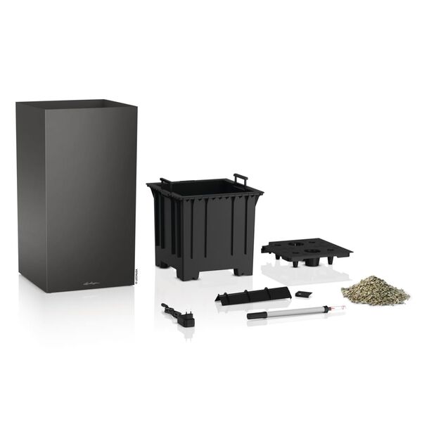 LECHUZA Pflanzgef&auml;&szlig; CANTO Premium 40 High ALL-IN-ONE 40x40cm Anthrazit