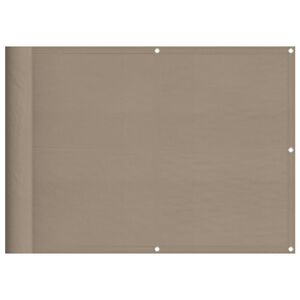 vidaXL Balkon-Sichtschutz Taupe 75x700 cm 100 % Polyester-Oxford