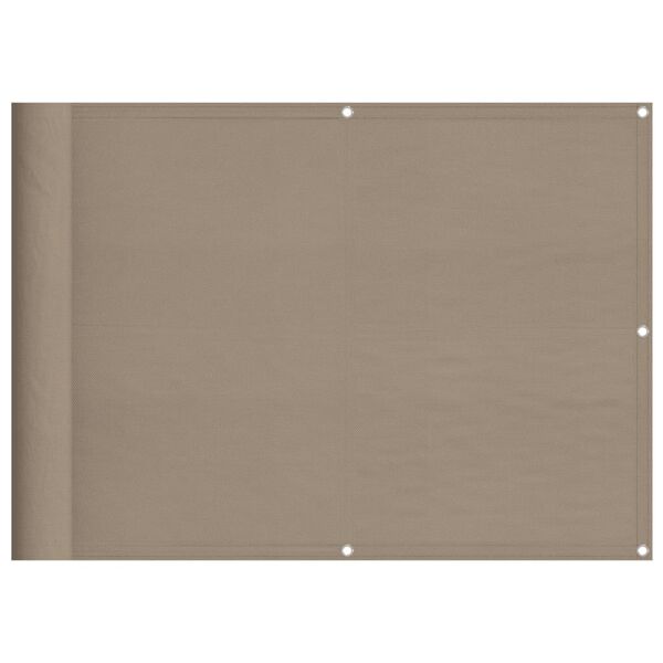 vidaXL Balkon-Sichtschutz Taupe 75x700 cm 100 % Polyester-Oxford