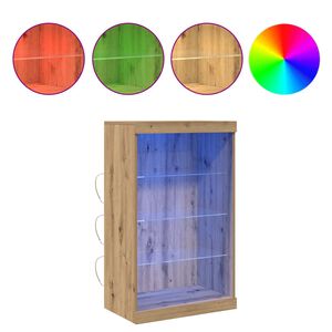 vidaXL LED-Sideboard Artisan-Eiche 60,5 x 37 x 100 cm Holzwerkstoff