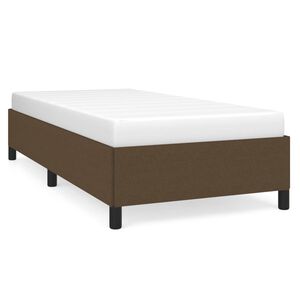 vidaXL Bettgestell ohne Matratze Dunkelbraun 90x200 cm Stoff