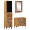 vidaXL Badezimmerm&ouml;bel-Set 3 stk. Natur 38 x 33 x 160 cm