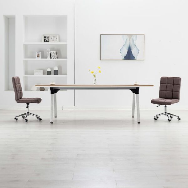 vidaXL Esszimmerst&uuml;hle 2 Stk. Taupe Stoff