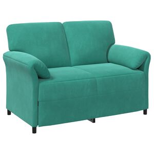 vidaXL 2-Sitzer Sofa T&uuml;rkis 138 x 83 x 95 cm Samt