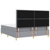 vidaXL Boxspringbett mit Matratze Hellgrau 180 x 200 cm Stoff