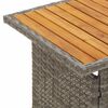 vidaXL Gartentisch Grau 100x50x43/63 cm Akazienholz & Poly Rattan
