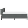 vidaXL Boxspringbett mit Matratze Dunkelgrau 200 x 160 cm Polyester