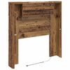 vidaXL Kopfteil mit Regal Altholz 100 x 15 x 103,5 cm Holzwerkstoff