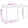vidaXL TV-Wandschrank mit LED-Leuchten Grau Sonoma 80x35x41 cm