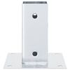 vidaXL Pfostentr&auml;ger Quadratisch 4Stk. Silber 61x61mm Verzinkter Stahl