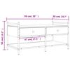 vidaXL Couchtisch Braun Eichen-Optik 99x50x50 cm Holzwerkstoff