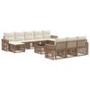 vidaXL Gartensofa-set 11 Stk. Beige und Cremewei&szlig; Poly-Rattan
