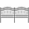 vidaXL Gartenzaun KAMPEN 240 x 140 cm Pulverbeschichteter Stahl