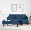 vidaXL Sofa Set mit Kissen 2 pcs Blau Polyester