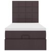 vidaXL Ottoman-Bett mit Matratze Dunkelbraun 90x200 cm Stoff