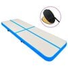 vidaXL Aufblasbare Gymnastikmatte mit Pumpe 400x100x20 cm PVC Blau