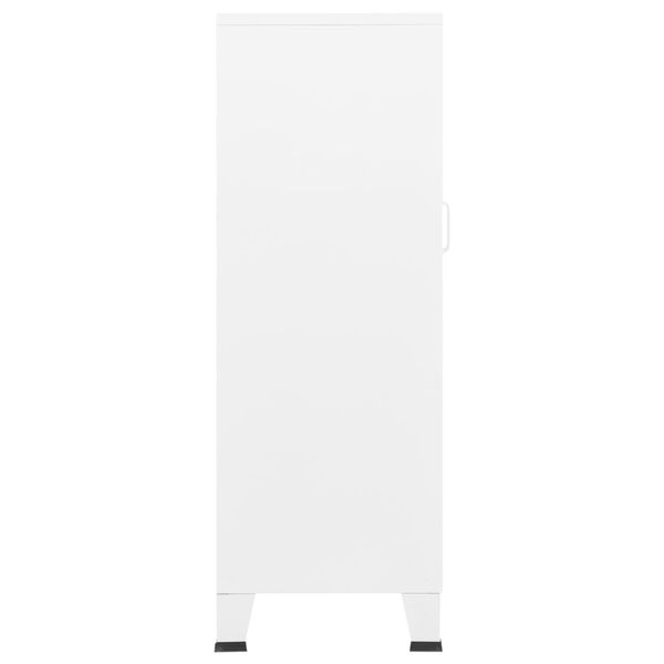 vidaXL Lagerschrank Industrial Weiß 70x40x115 cm Metall